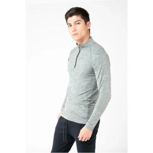 Kyodan Mens Endurance Workout 1/4 Zip Long Sleeve Top Green